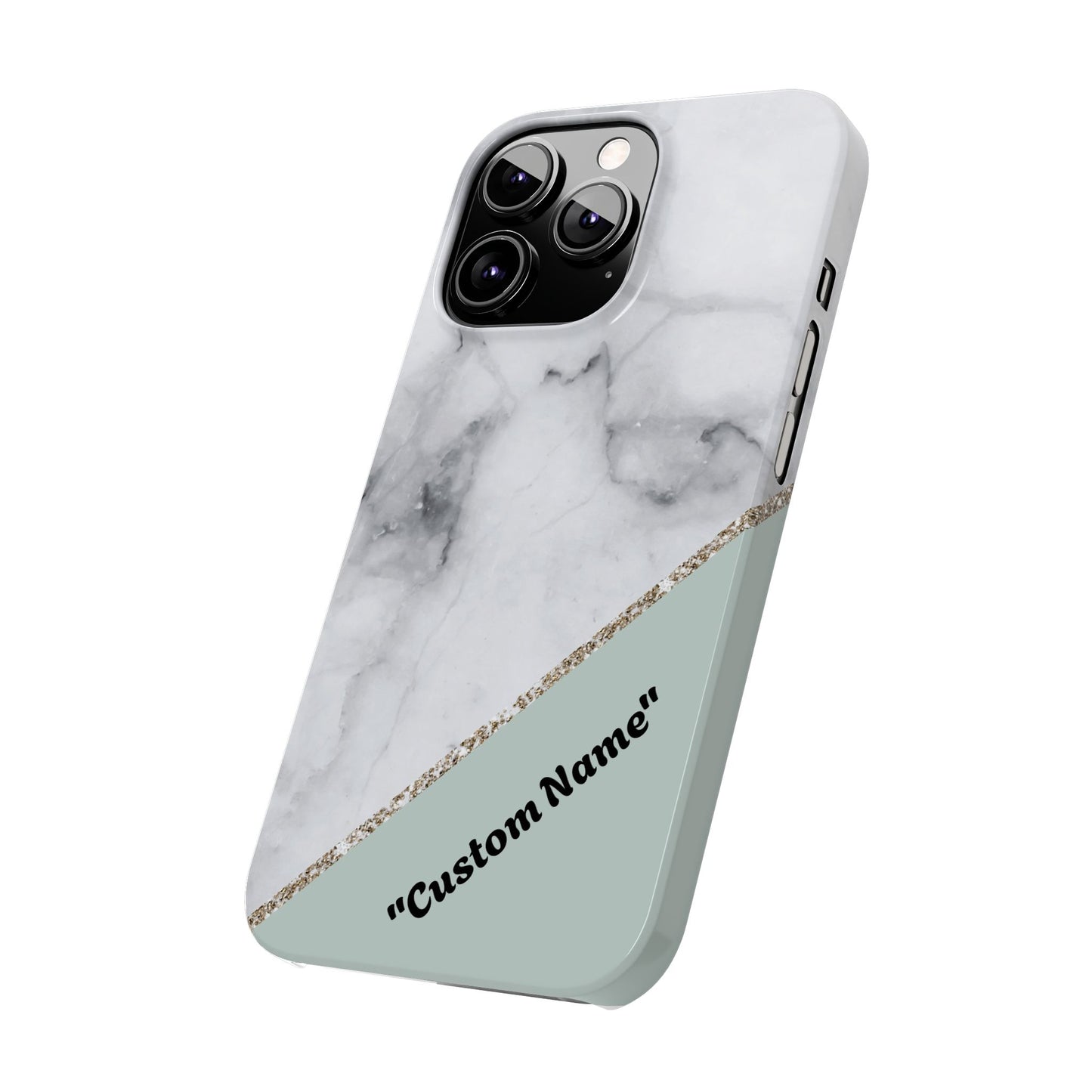 Custom Marble Slim Phone Case - Personalized Design for Trendy Protection