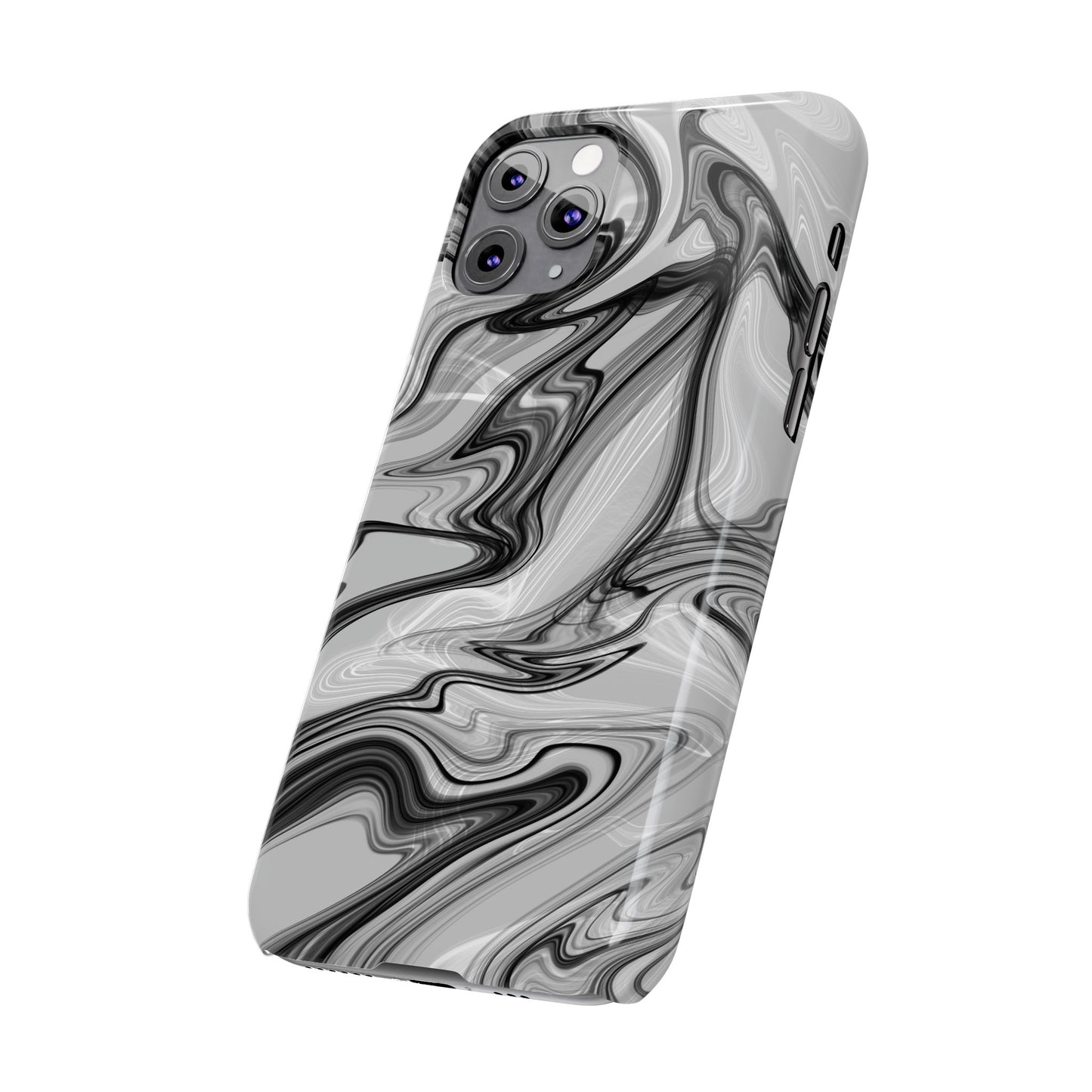 Stylish Black and Gray Abstract Slim Phone Case