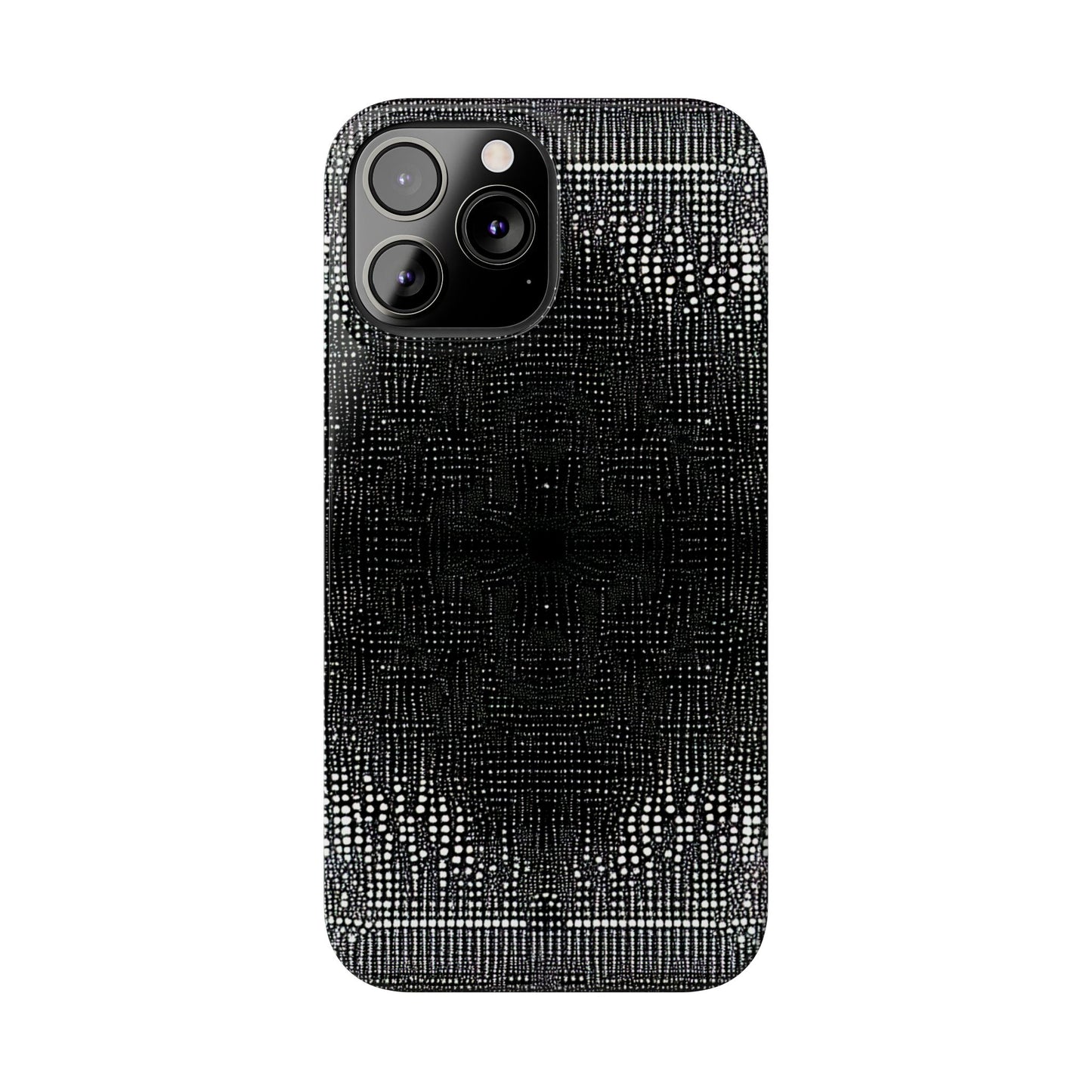 Glamorous Black Diamond Pattern Slim Phone Case