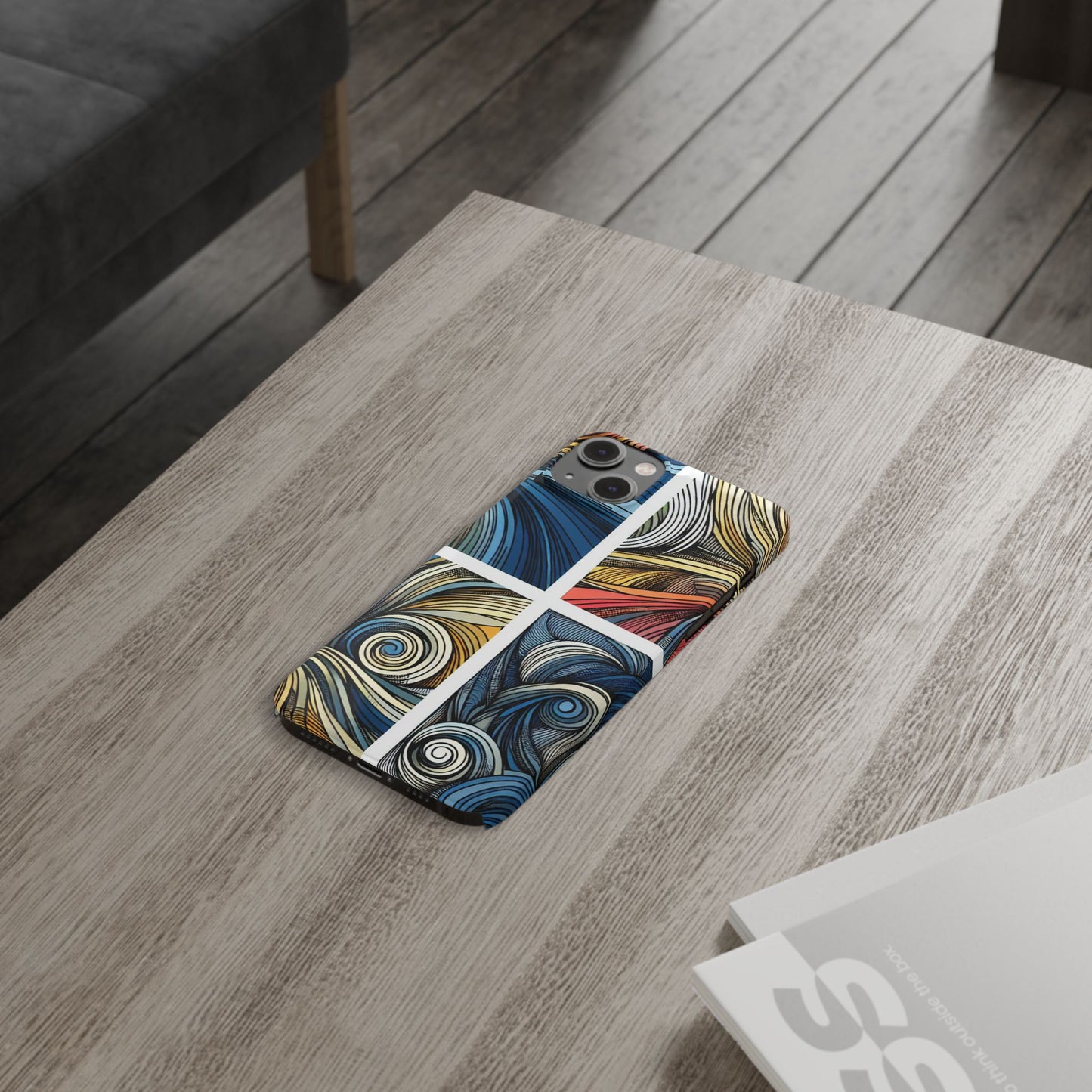 Artistic Slim Phone Cases - Colorful Swirl Design for Creative Souls