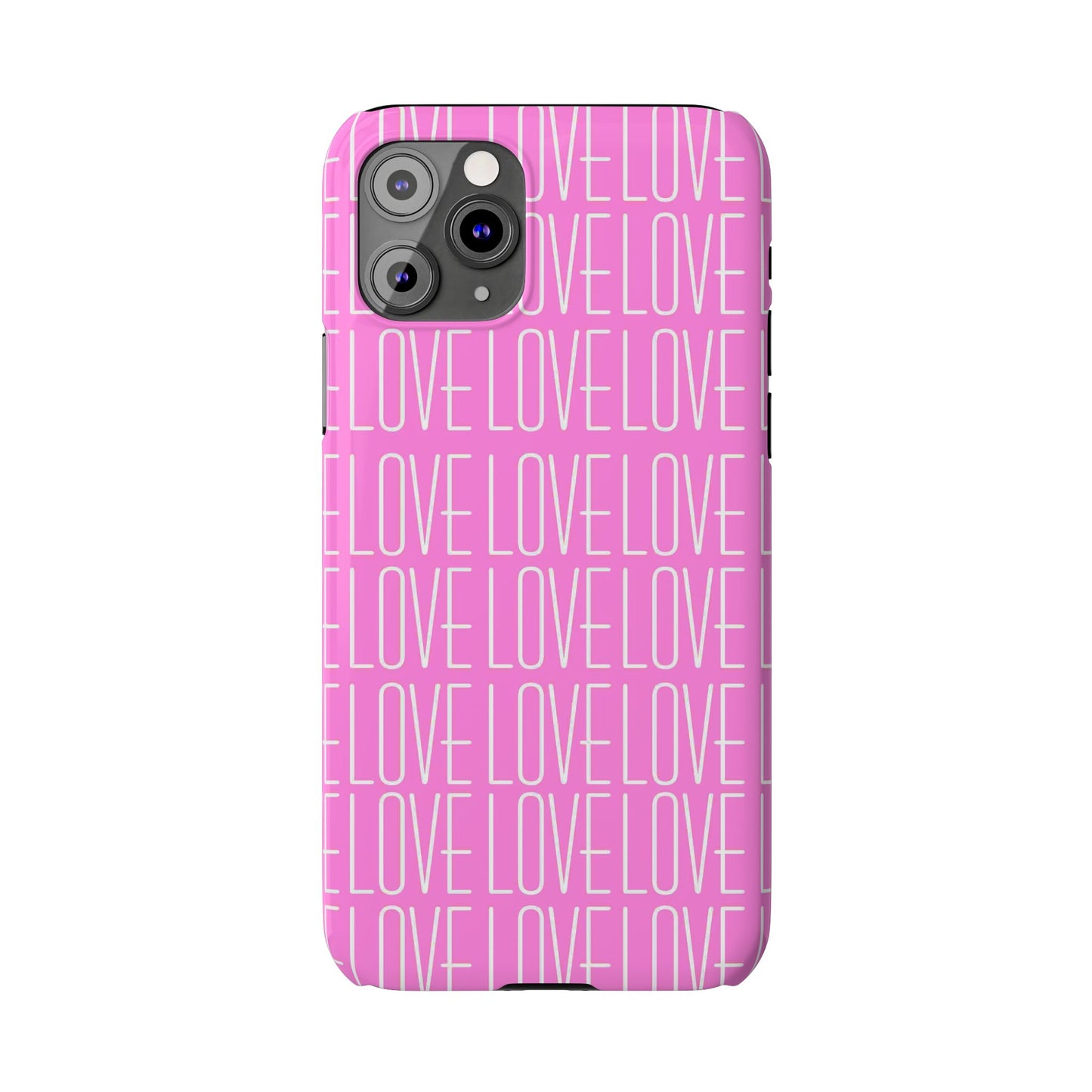 Pink Love Slim Phone Case - Perfect Gift for Valentine's Day, Anniversaries, and Loving Moments