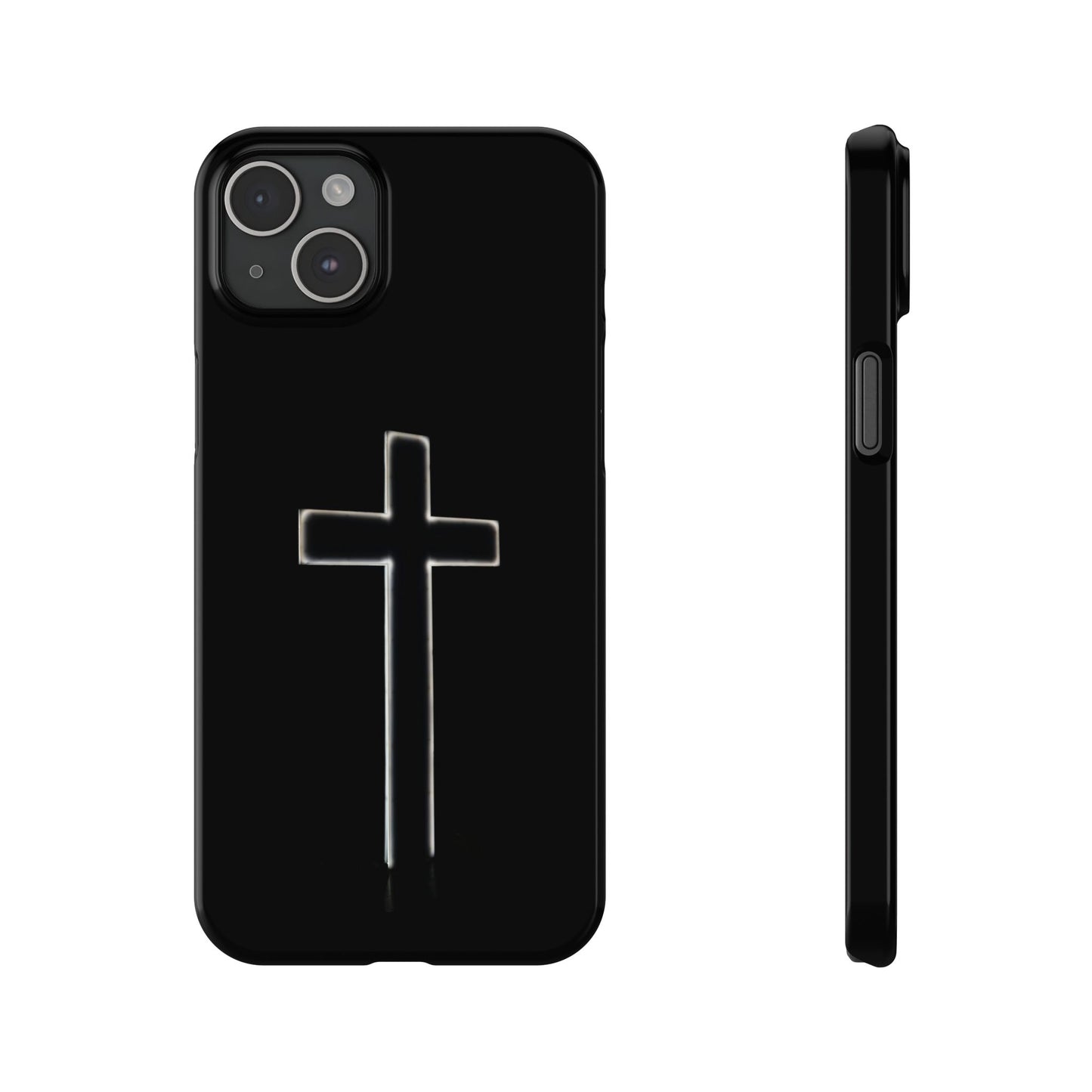 Inspirational Slim Phone Case with Cross Design