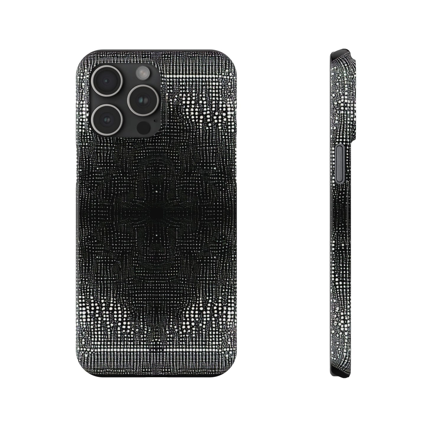 Glamorous Black Diamond Pattern Slim Phone Case