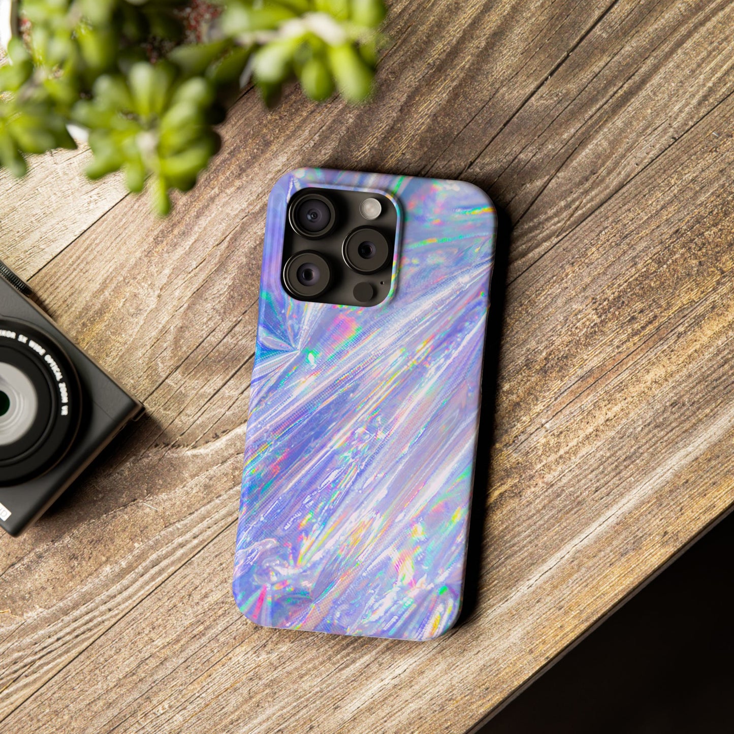 Iridescent Slim Phone Case - Holographic Design for Trendy Protection