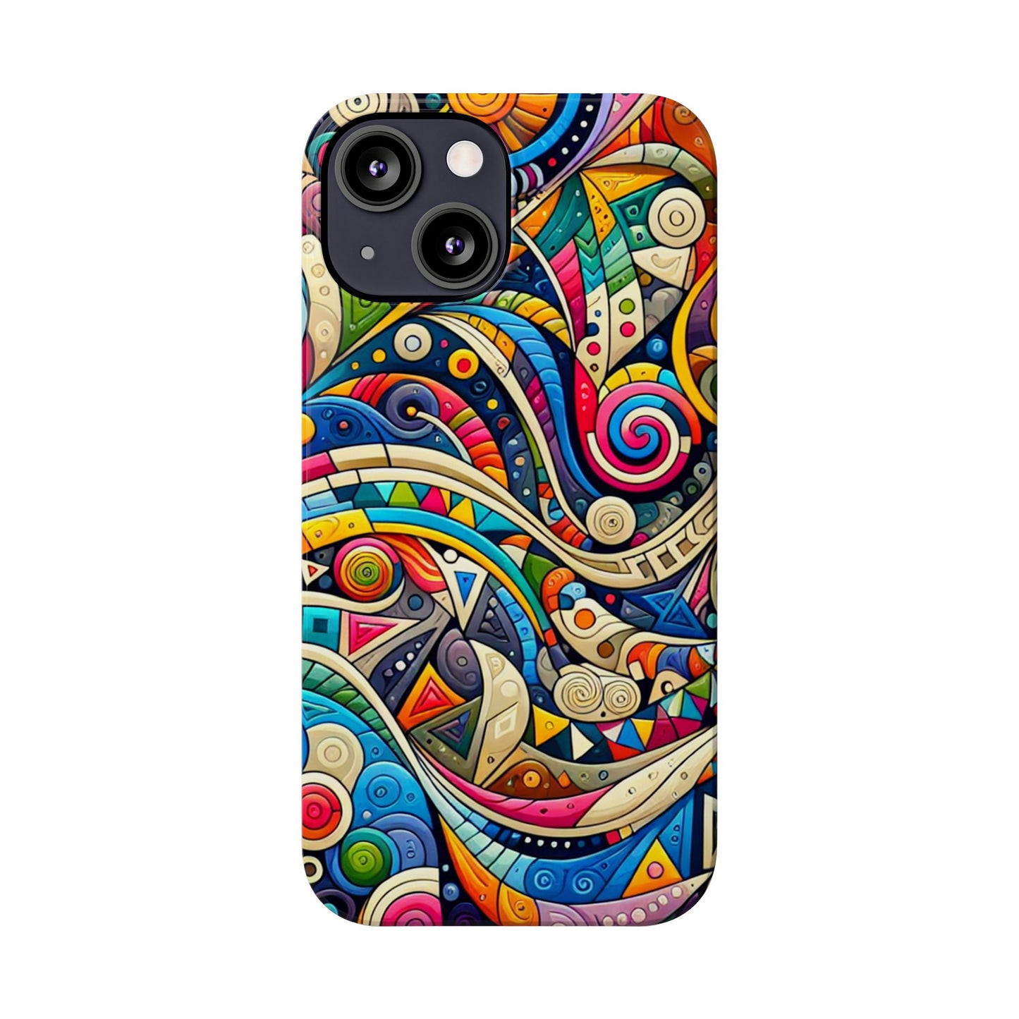 Colorful Abstract Slim Phone Case - Creative Art Design