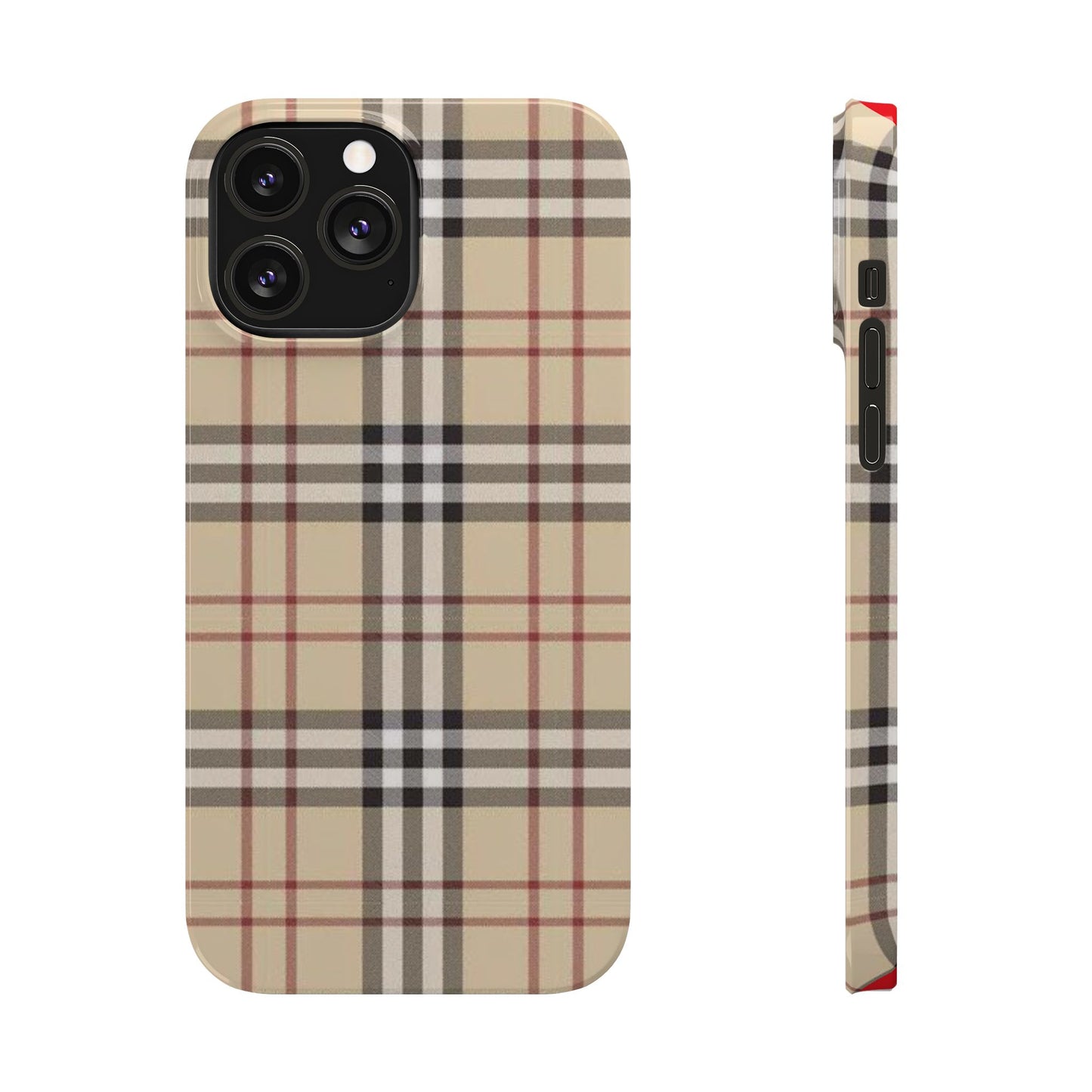 Classic Plaid Slim Phone Case - Stylish and Durable Protective Cover