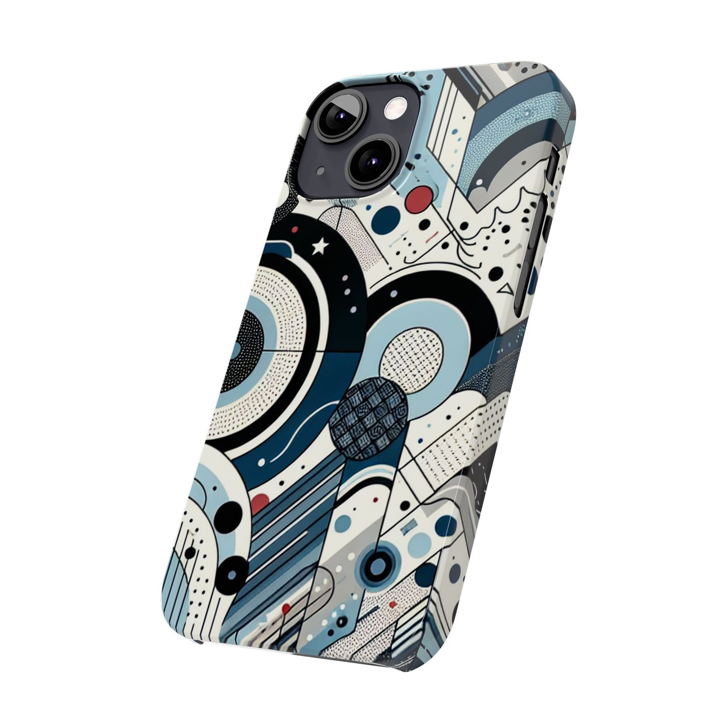 Stylish Geometric Slim Phone Case - Modern Abstract Design