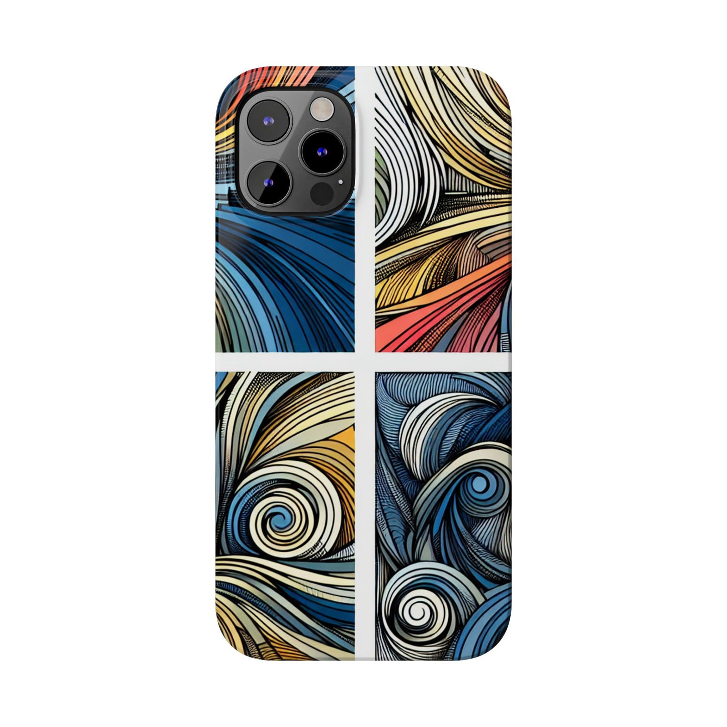 Artistic Slim Phone Cases - Colorful Swirl Design for Creative Souls