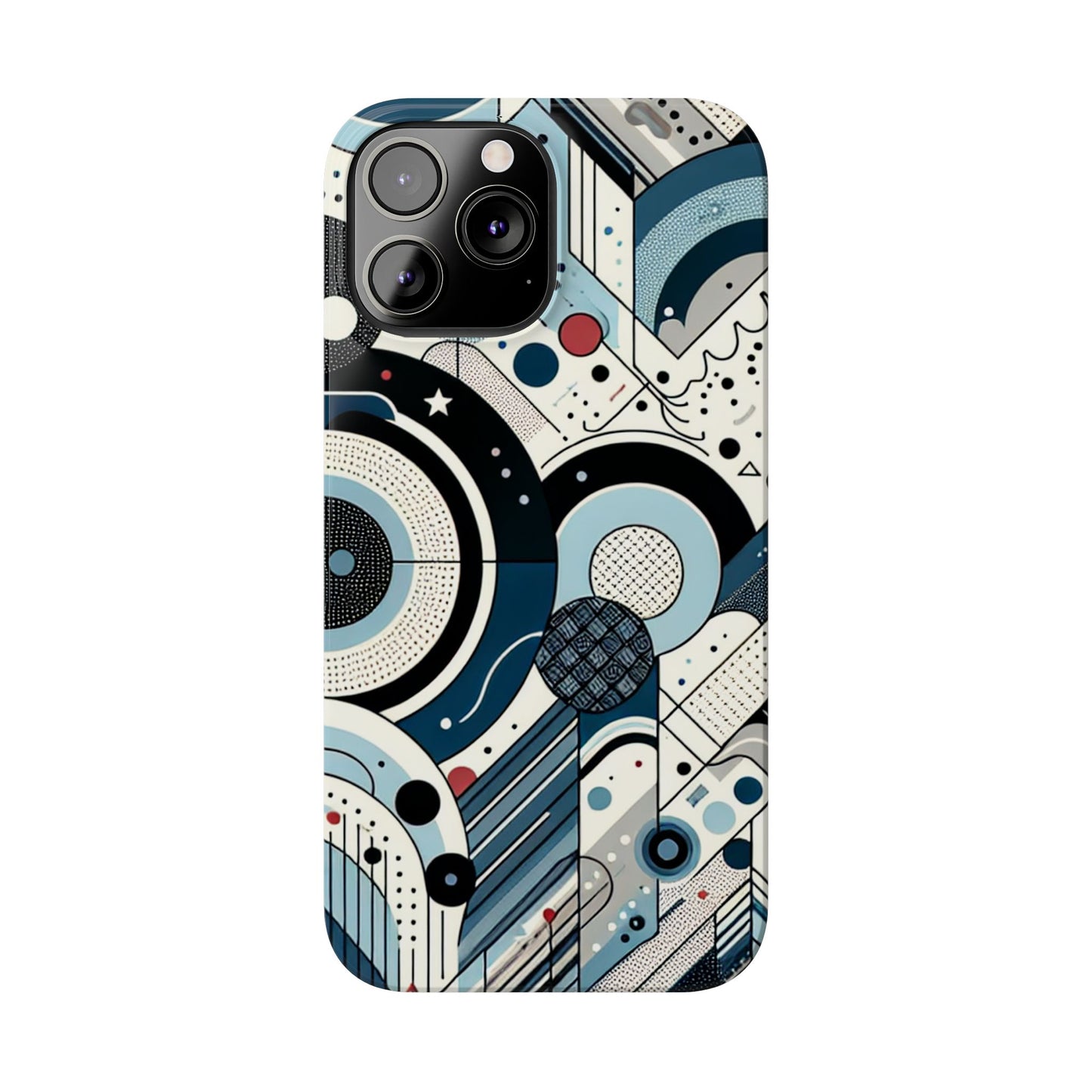 Stylish Geometric Slim Phone Case - Modern Abstract Design