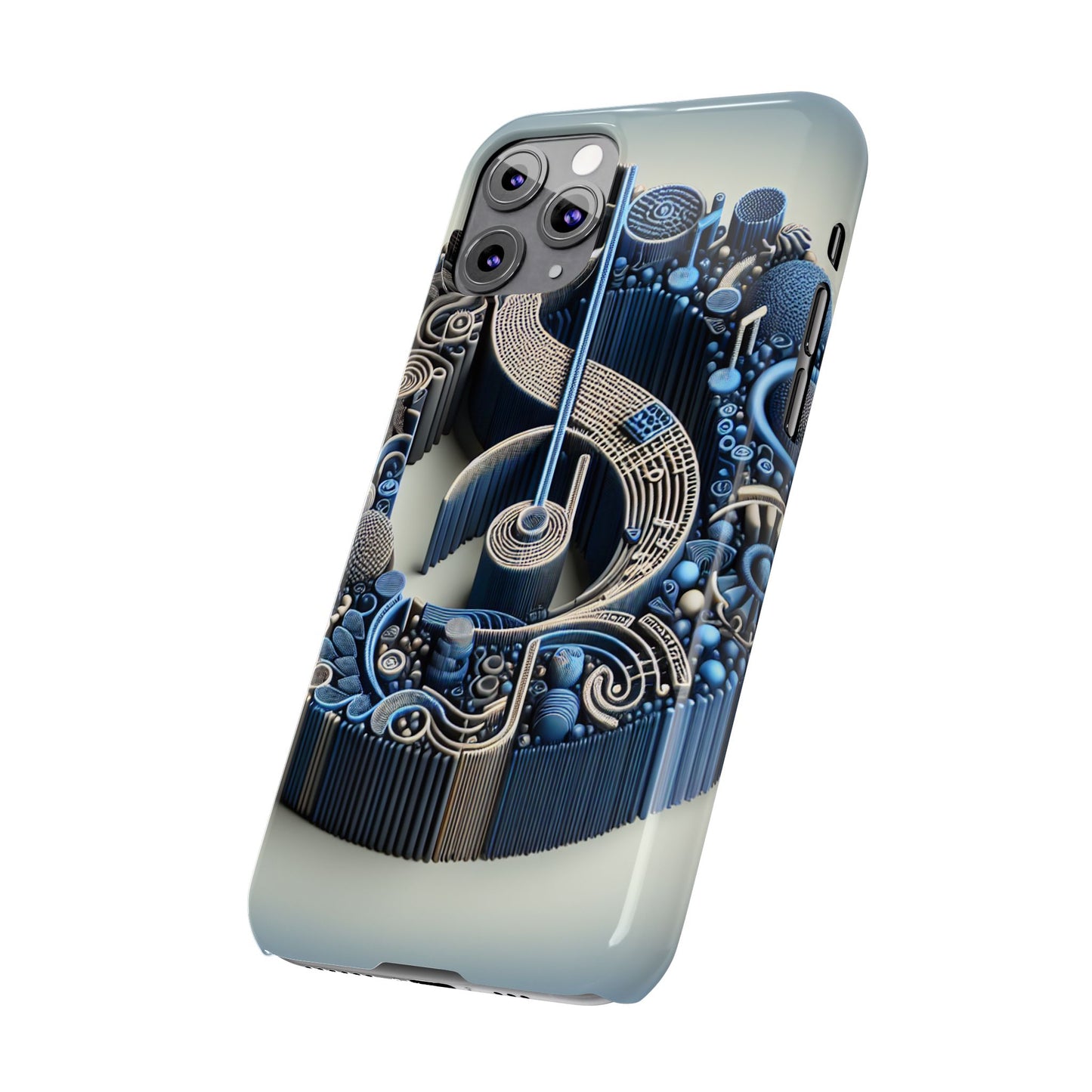 Abstract Musical Note Slim Phone Case - Modern Design for Music Lovers