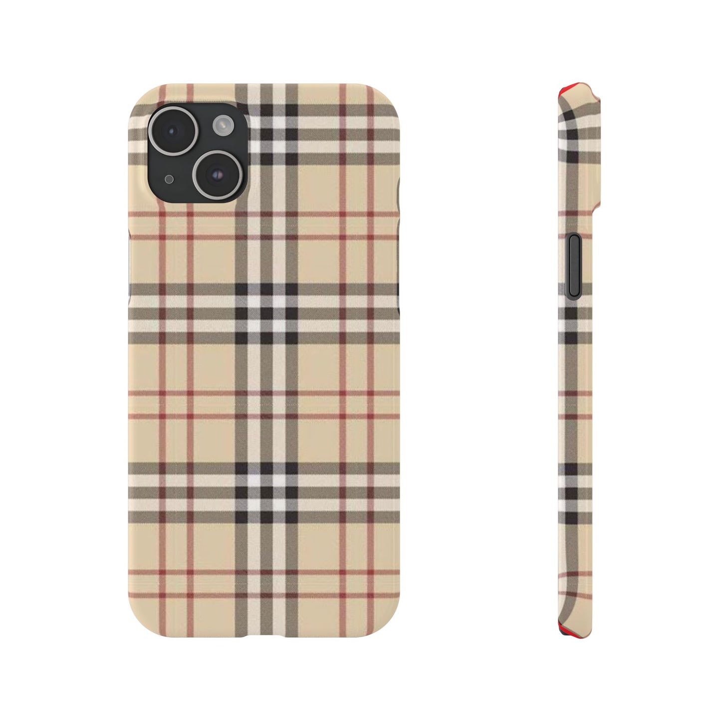 Classic Plaid Slim Phone Case - Stylish and Durable Protective Cover