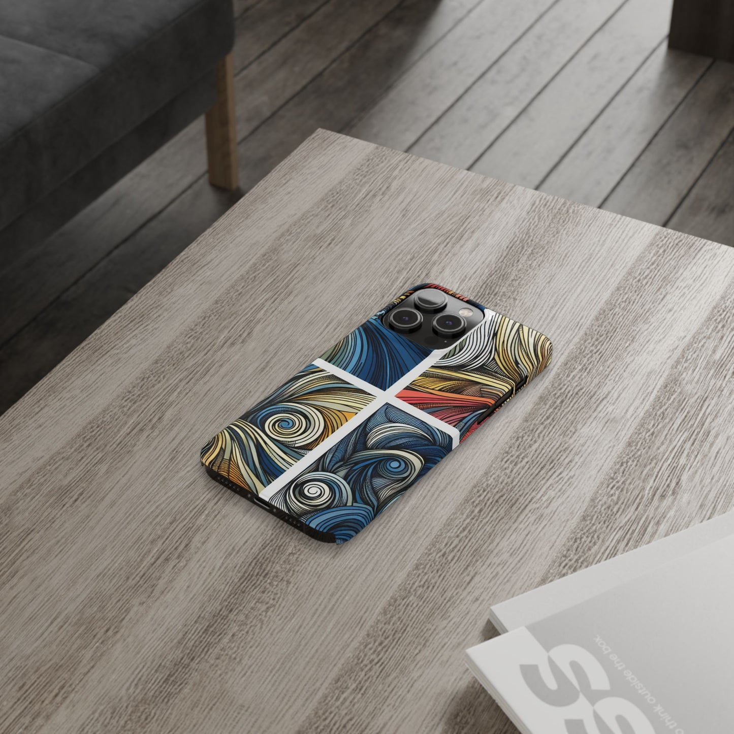 Artistic Slim Phone Cases - Colorful Swirl Design for Creative Souls