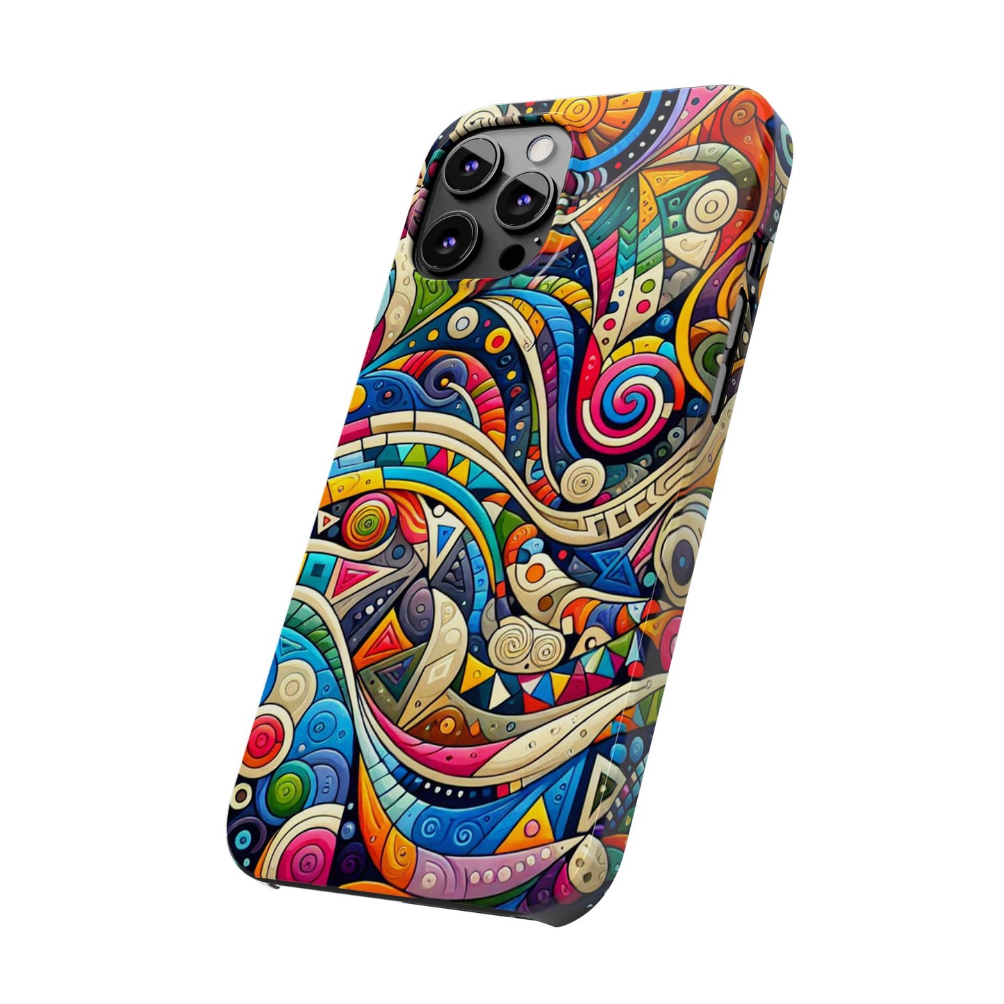 Colorful Abstract Slim Phone Case - Creative Art Design