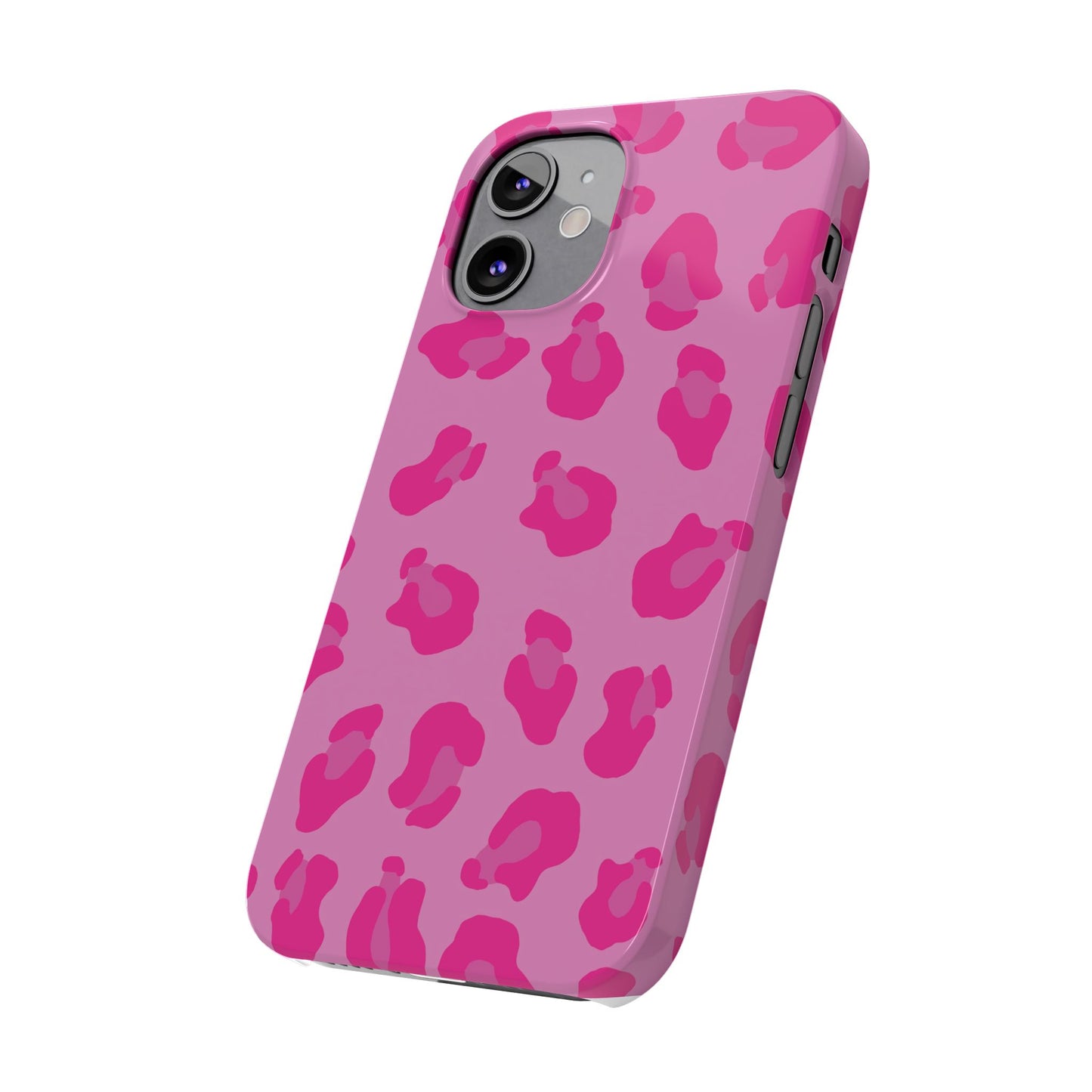 Pink Leopard Print Slim Phone Case - Stylish & Trendy Protection