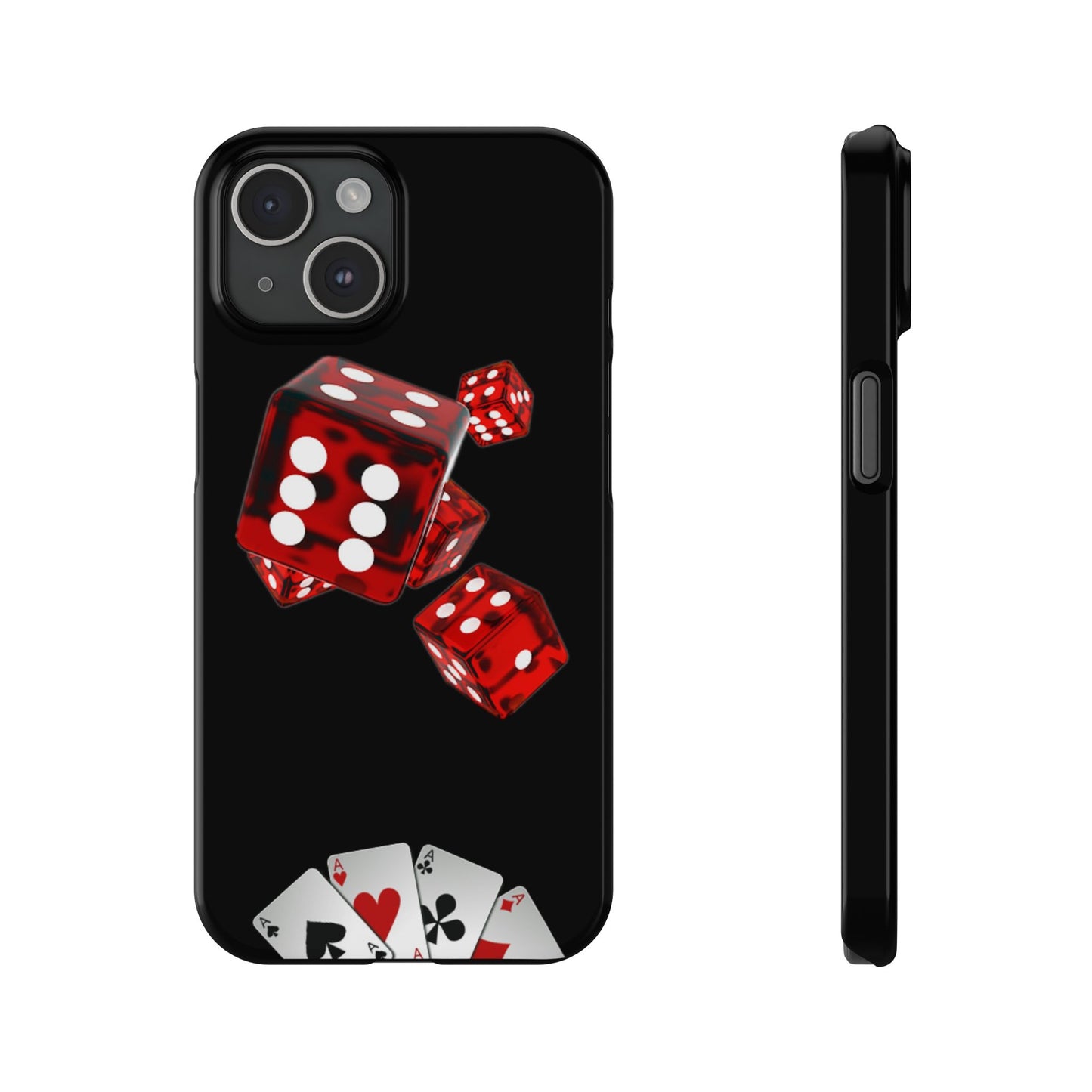 Sleek Casino Dice Slim Phone Case – Perfect for Gamblers and Poker Enthusiasts