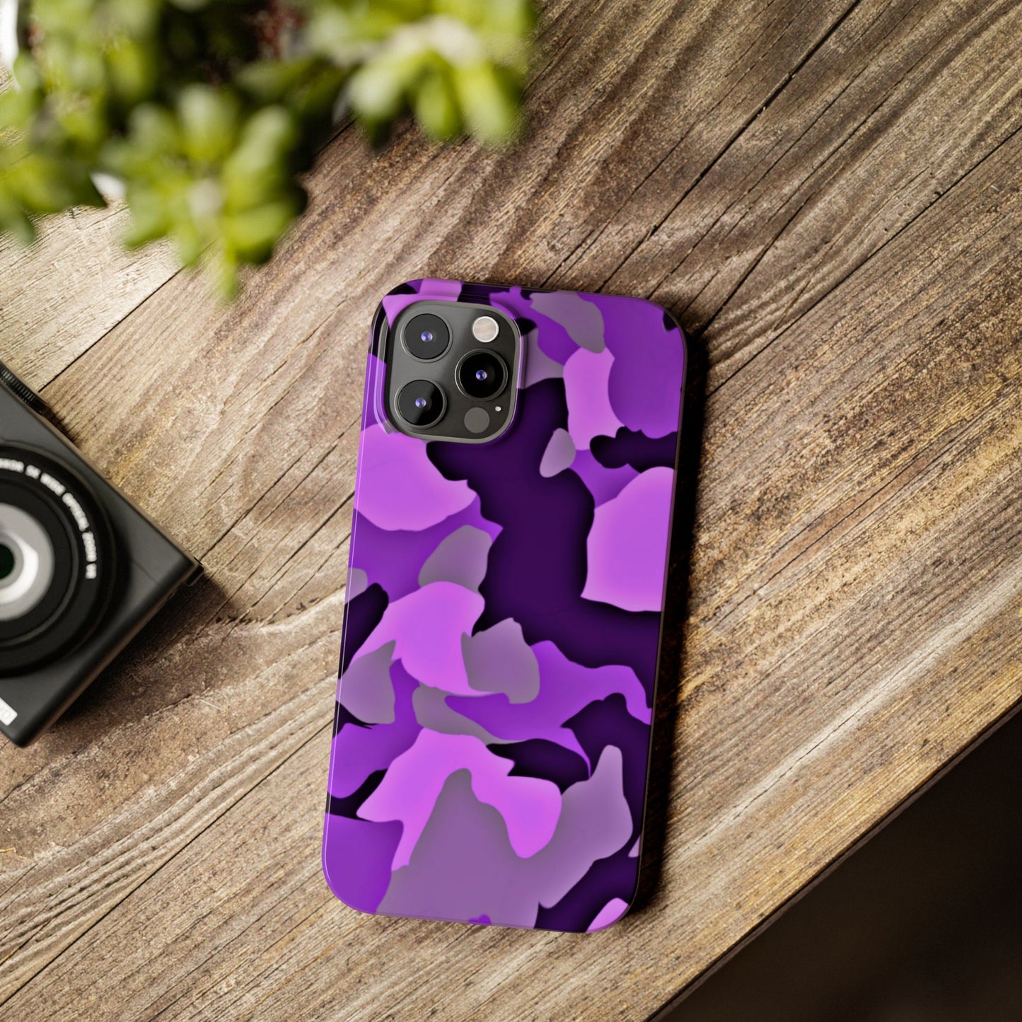 Colorful Purple Abstract Slim Phone Case - Stylish Mobile Accessory for Trendsetters