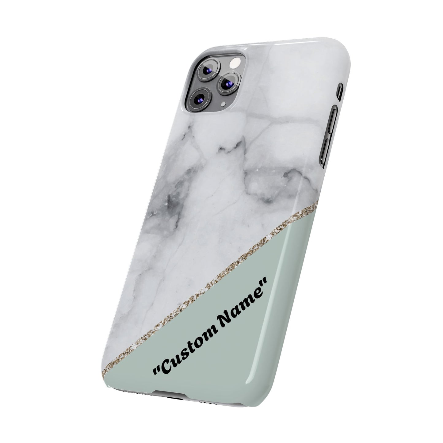 Custom Marble Slim Phone Case - Personalized Design for Trendy Protection