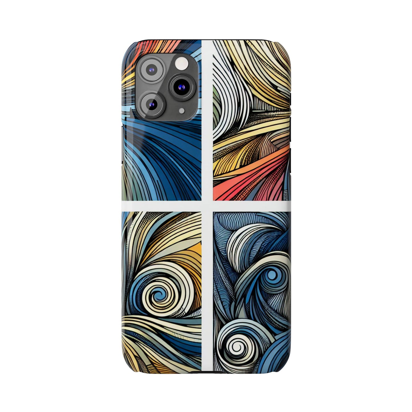 Artistic Slim Phone Cases - Colorful Swirl Design for Creative Souls