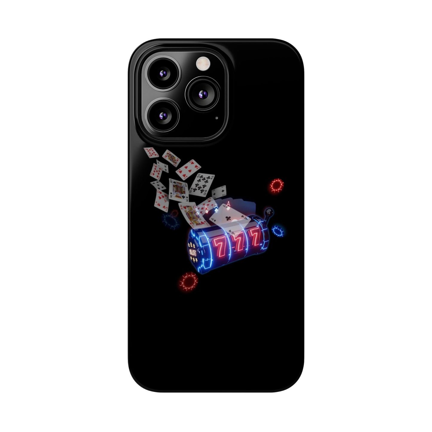 Lucky 777 Slim Phone Case - Casino Vibe, Perfect for Gamblers and Card Players