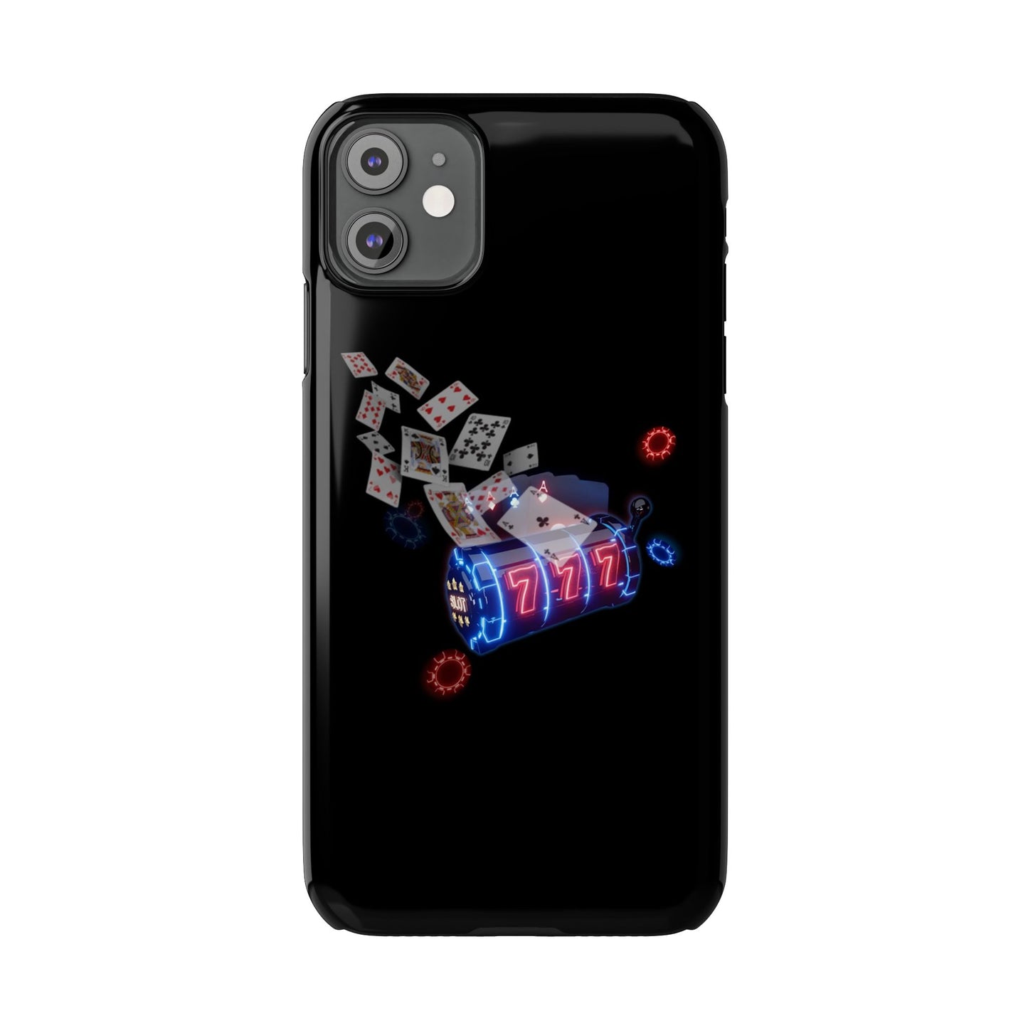 Lucky 777 Slim Phone Case - Casino Vibe, Perfect for Gamblers and Card Players