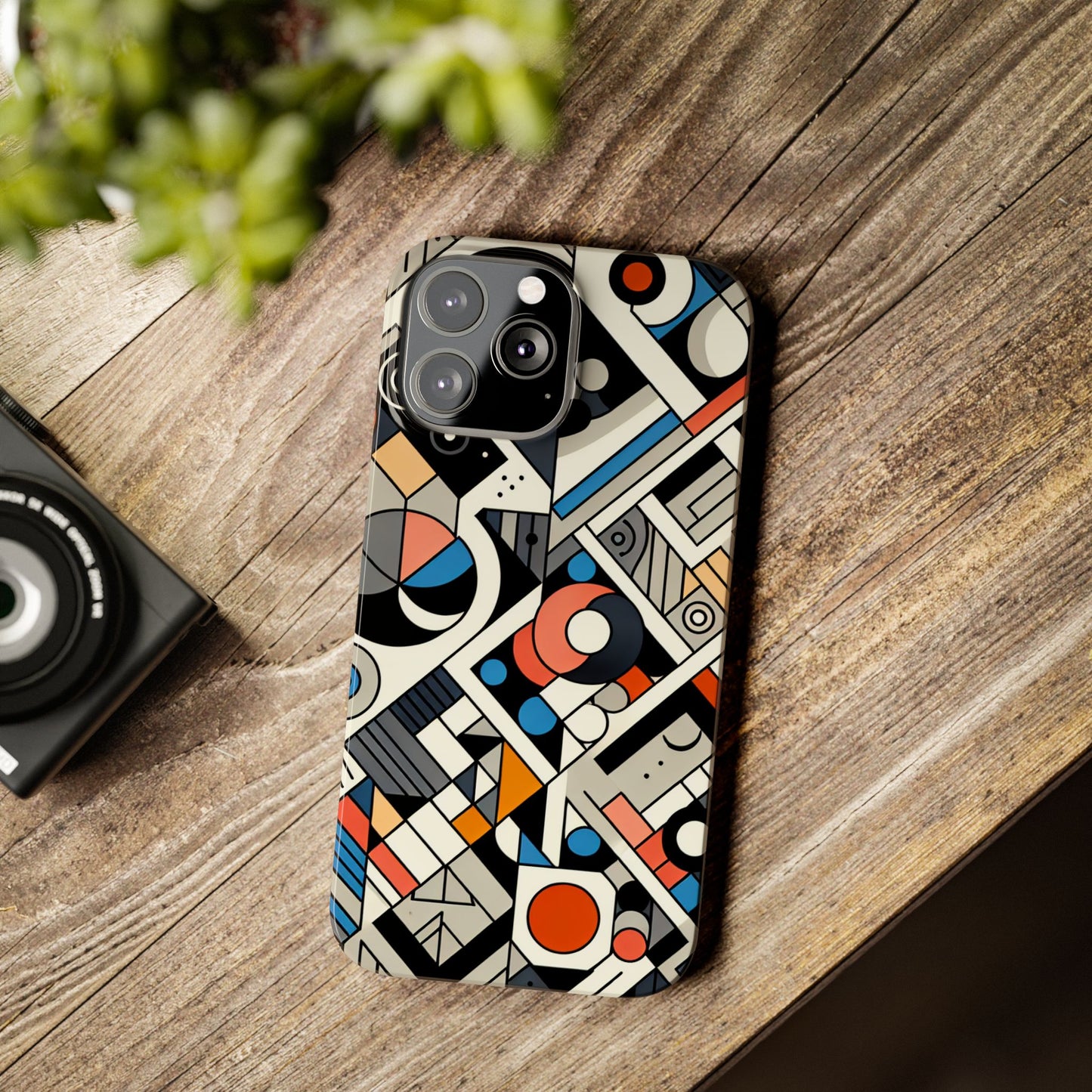 Modern Abstract Slim Phone Case - Colorful Geometric Design