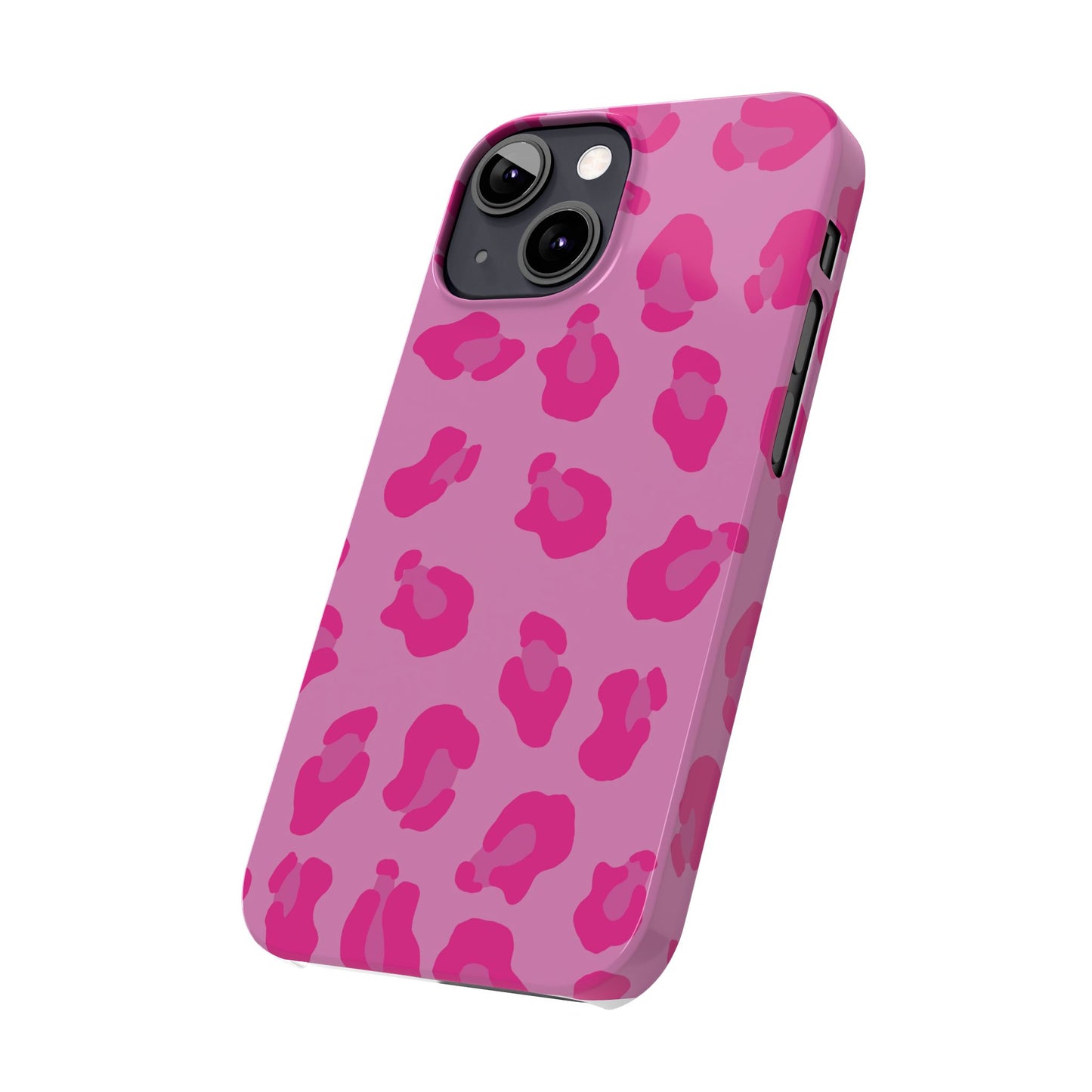 Pink Leopard Print Slim Phone Case - Stylish & Trendy Protection