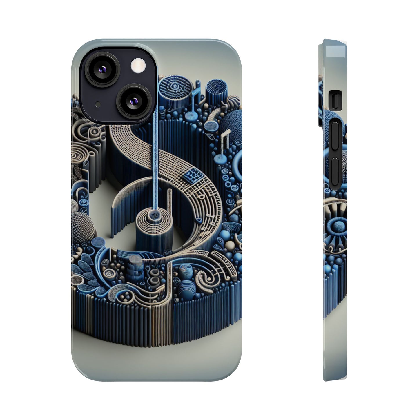 Abstract Musical Note Slim Phone Case - Modern Design for Music Lovers