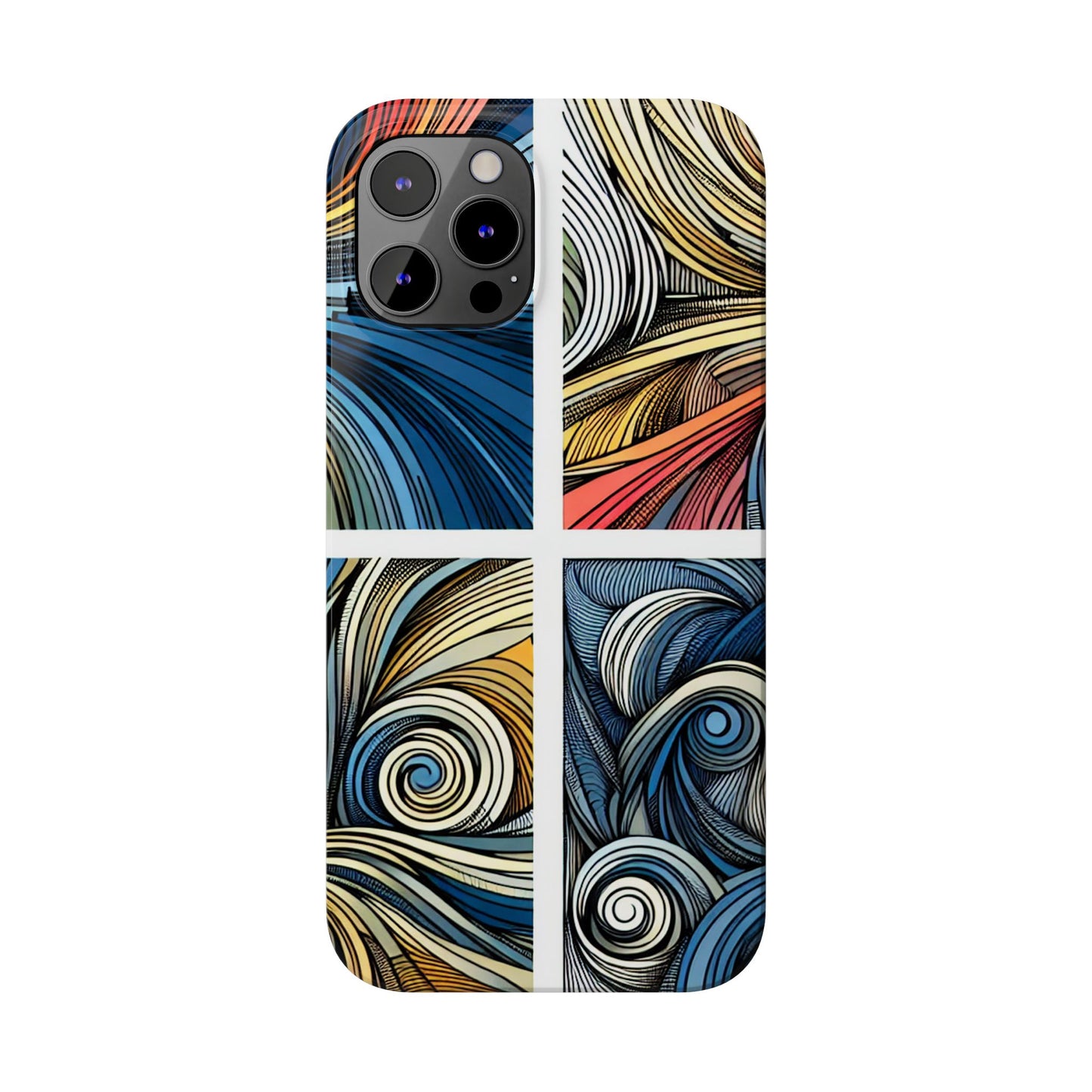 Artistic Slim Phone Cases - Colorful Swirl Design for Creative Souls