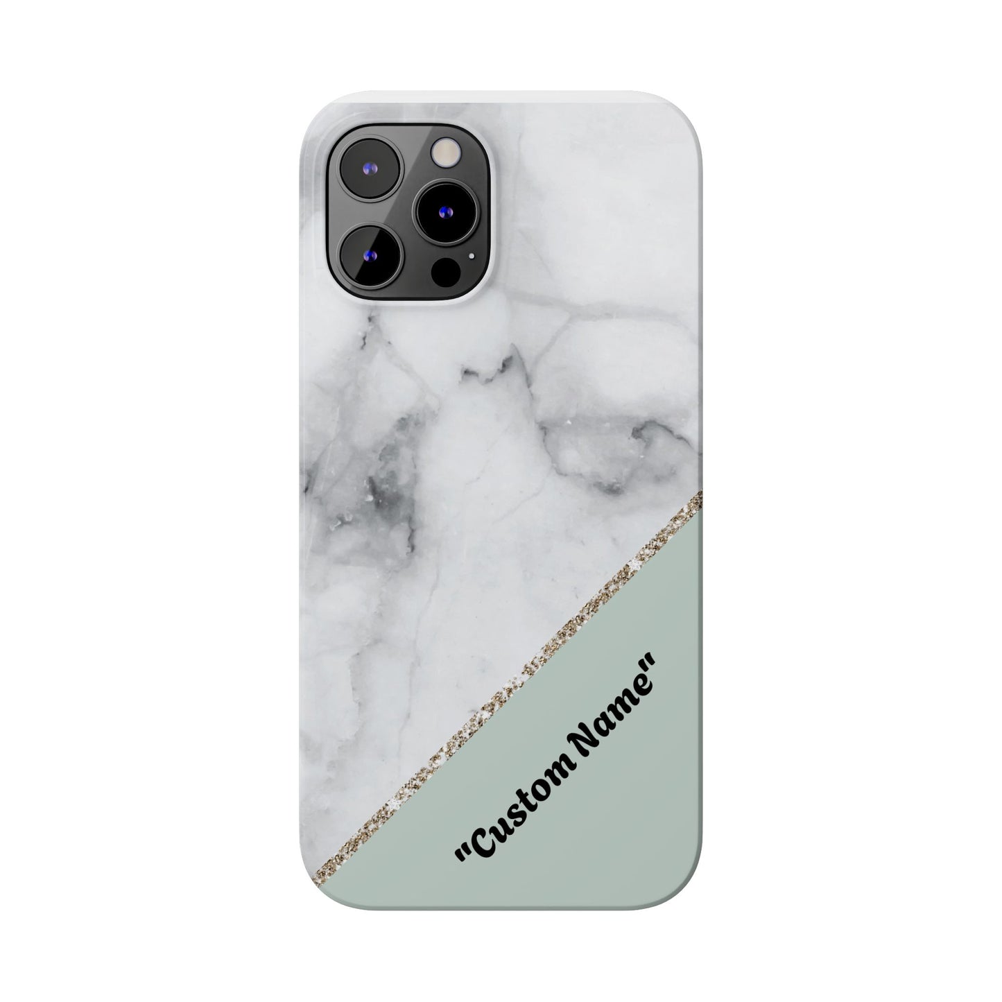 Custom Marble Slim Phone Case - Personalized Design for Trendy Protection