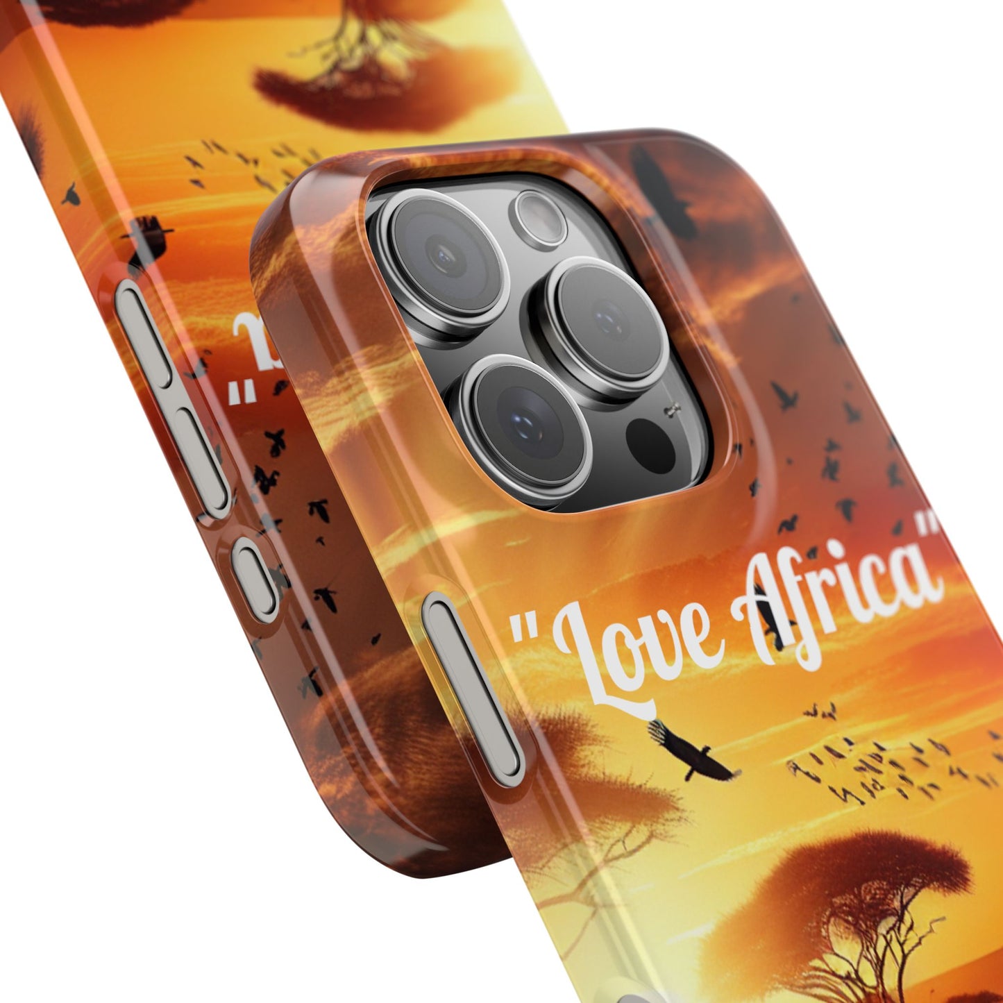 Slim Phone Case - "Love Africa" Sunset Design - Perfect Gift for Nature Lovers