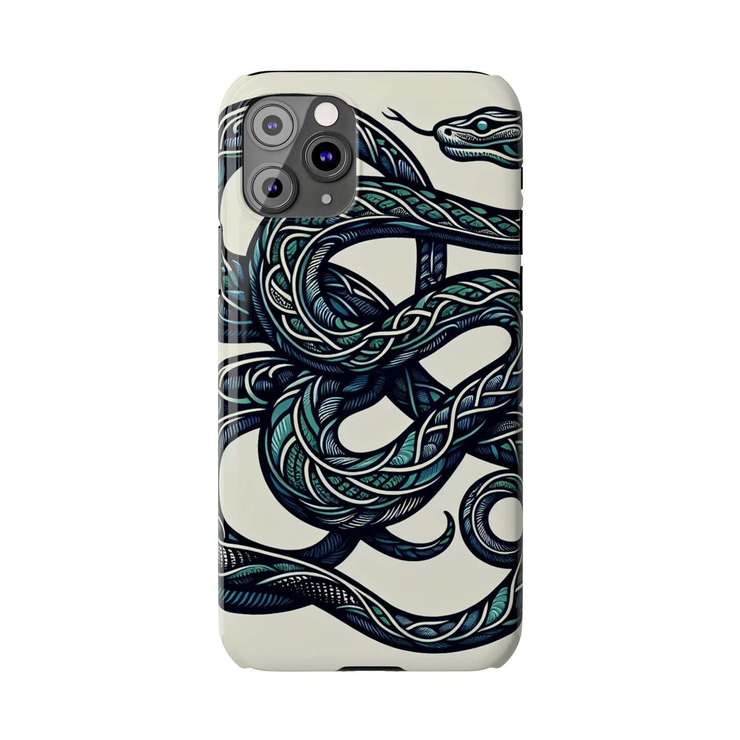 Artistic Snake Slim Phone Case - Unique Design for Nature Lovers